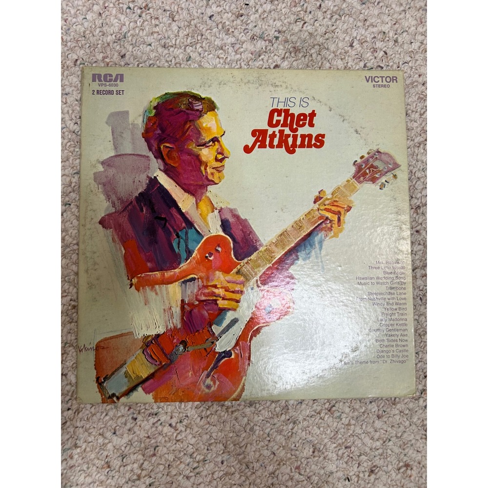 Chet Atkins This Is Chet Atkins 2 LP Vinyl Record Set RCA Victor VPS-6030 Stereo